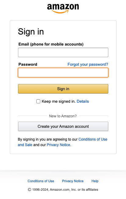 AI Amazon Impersonator Likely AI Phishing Login