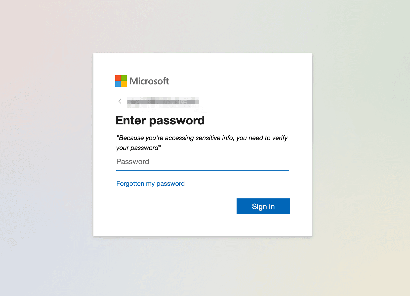 HTML attachment phishing page