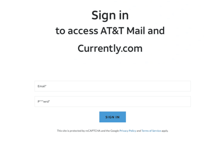 ATT Email Impersonation Attack Phishing Page
