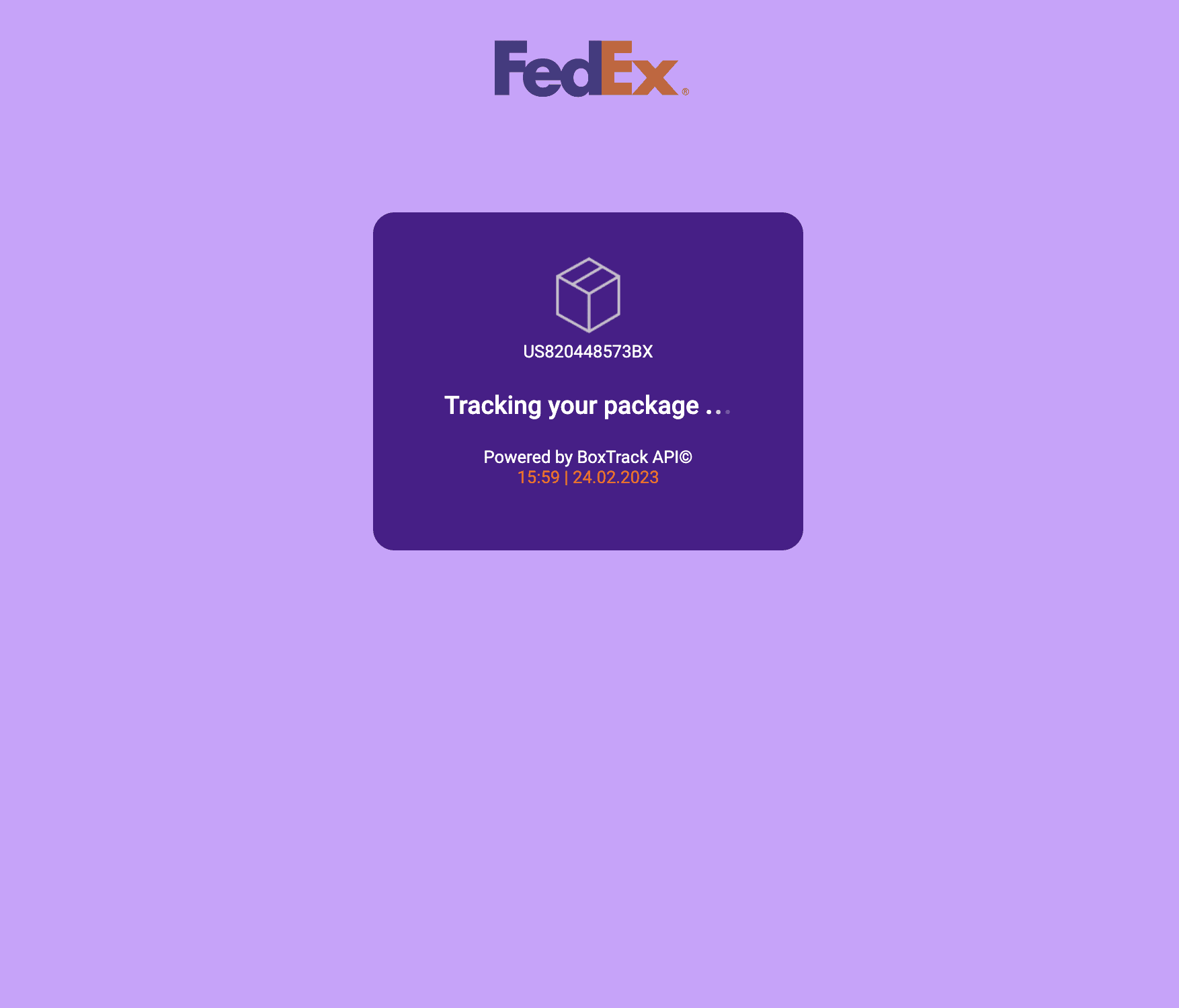 Fedex Phishing Page 2
