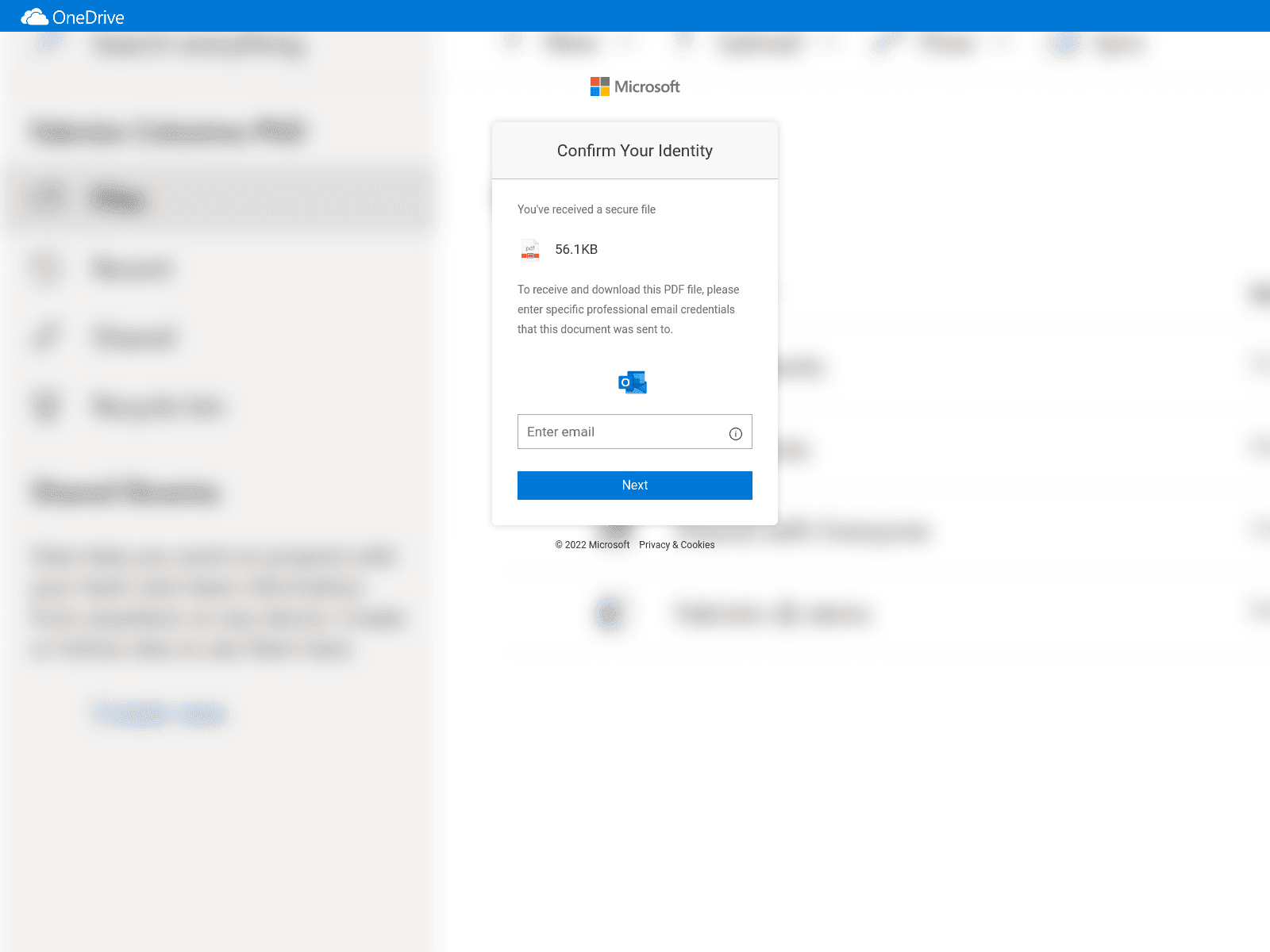 Compromised Third Party Phishing Page 2