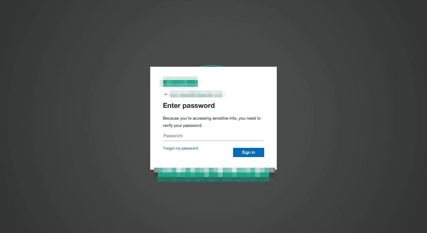 Tax Return Credential Phishing Page